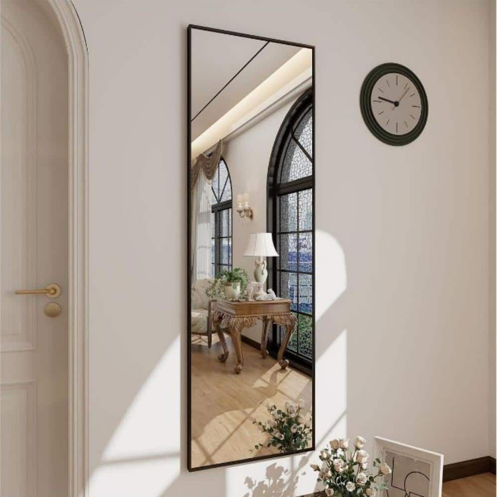HOMLUX Rectangular Wall Mounted Mirror 14"x48" in Black BD-003MJ-1448 ...