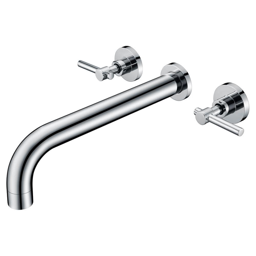 SUMERAIN Modern 2-Handle Wall Mounted Roman Tub Faucet with Spot Resistant  in Chrome S2134CI-HD - The Home Depot