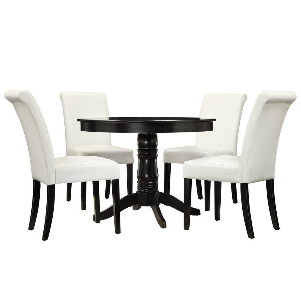 HomeSullivan Marist 5-Piece White Dining Set 40122D901W5PCWHS - The ...