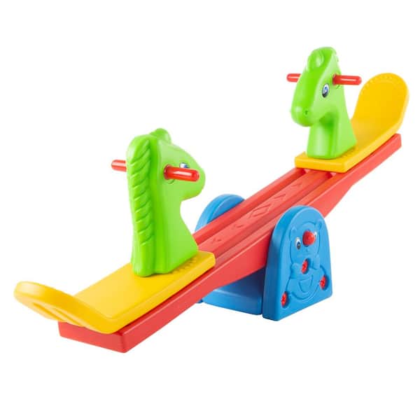 Hey! Play! Colorful Animal Seesaw Teeter Totter