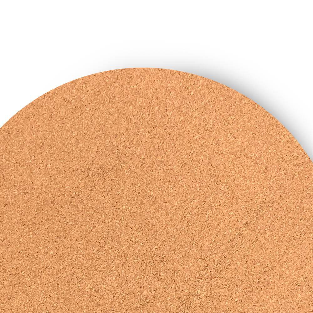 Silver Marble Cork 15" Round Placemats and Coasters Set