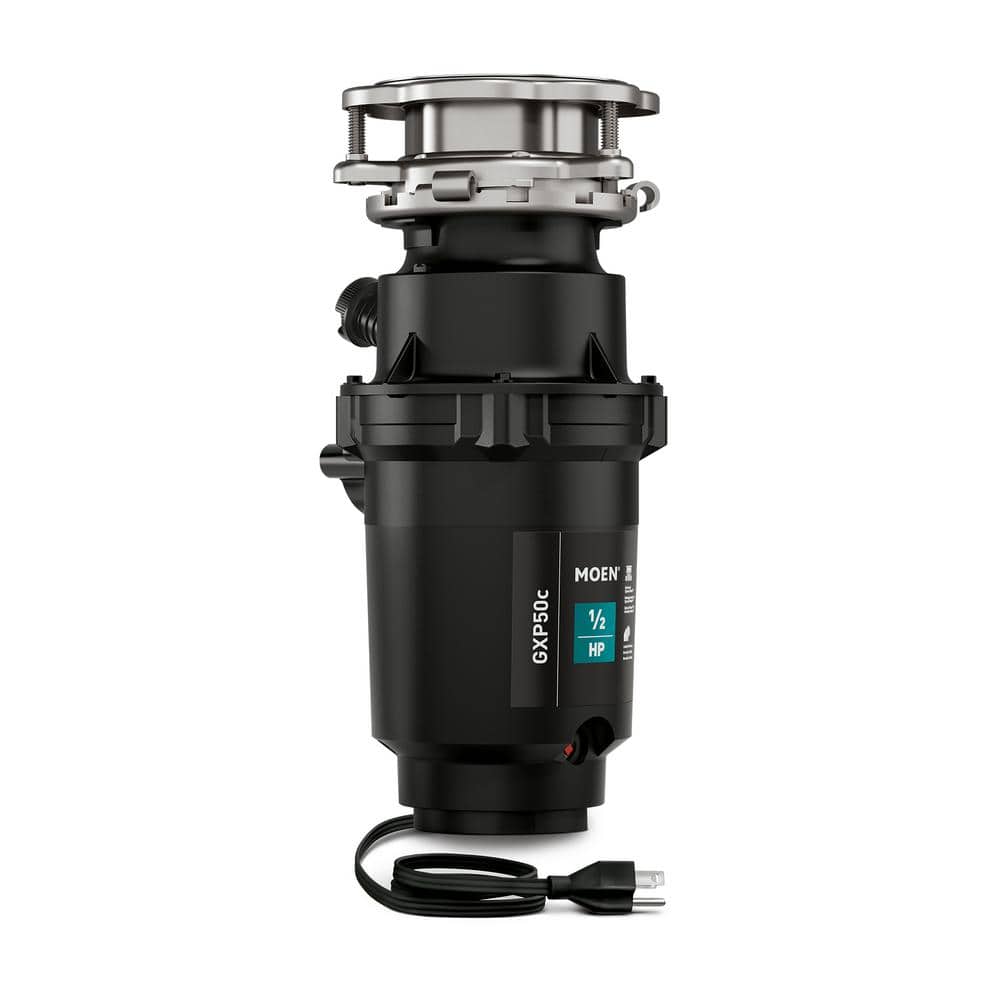MOEN Prep Series 1/2 HP Continuous Feed Garbage Disposal with Power Cord and Universal Mount