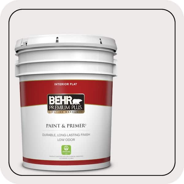 BEHR PREMIUM PLUS 5 gal. #670E-1 Timeless Day Flat Low Odor Interior Paint & Primer
