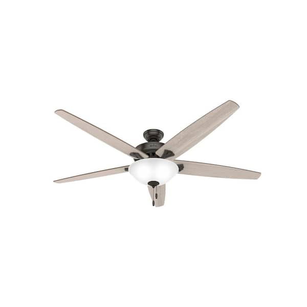 Hunter Stockbridge 70 in. Indoor Noble Bronze Ceiling Fan with Light Kit