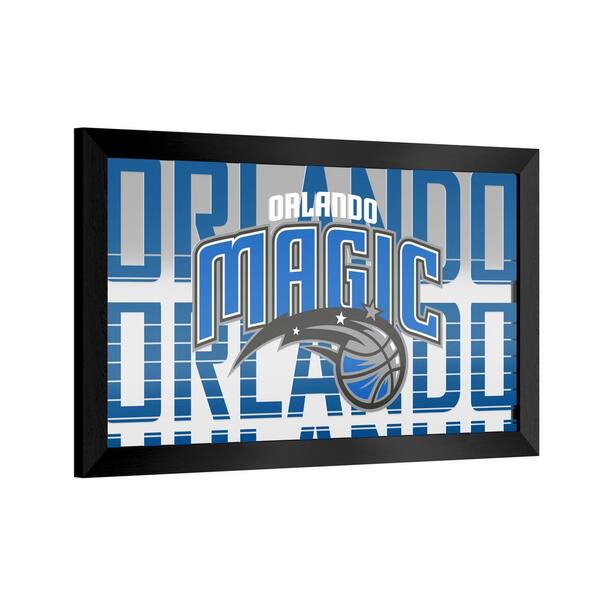Orlando Magic City 26 in. W x 15 in. H Wood Black Framed Mirror NBA9OM3