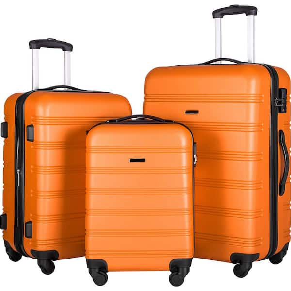 3 Piece Orange Hardside Spinner Luggage Set Philippines Ubuy