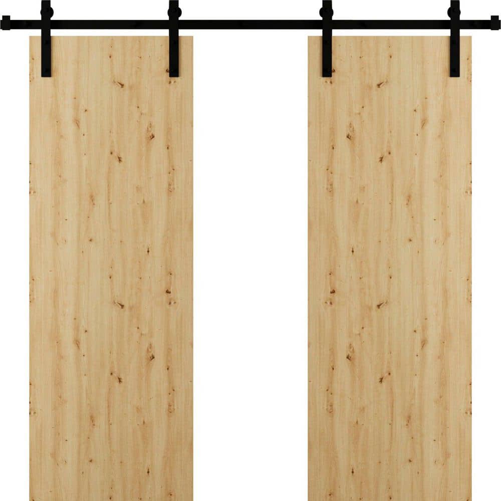 3011 72 in. x 84 in. Sold Core Caramel Oak Color Wood Sliding Barn Door with Hardware Kit price history on PriceWatchPro