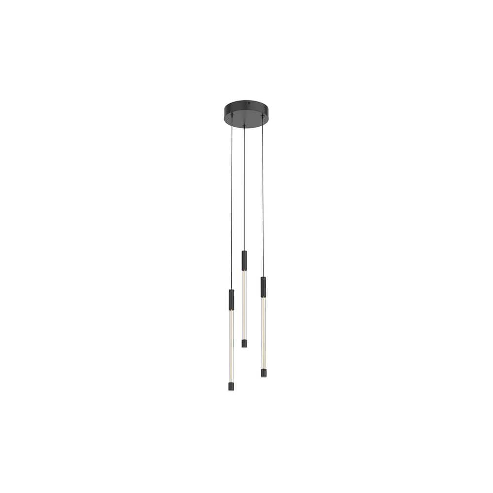 Motif Elegance 13" Black Glass LED Pendant Light