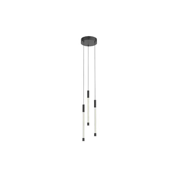 KUZCO Motif 13 in. 1 Light 14-Watt Black Integrated LED Pendant Light