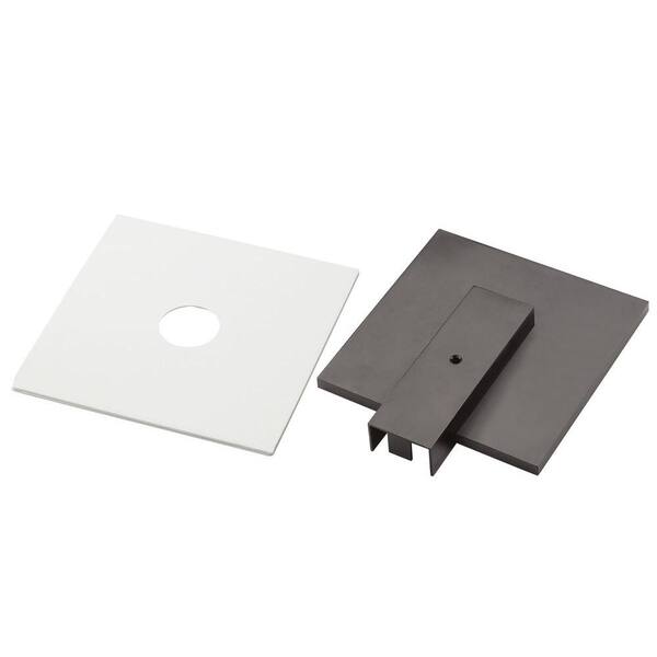 Hampton Bay Linear Track Lighting Live-End Power Feed with White and Black Covers