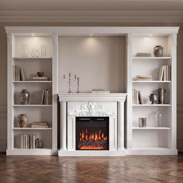 Homsee 118 in. Freestanding Engineered Wood Smart Electric
