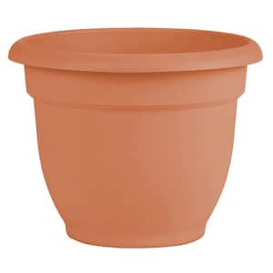 Ariana Self Watering Resin Planter 10 in. Muted Terra Cotta