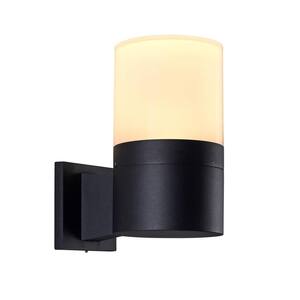 5-Watt 10 in. Black Outdoor 3000K ETL Certified Integrated LED Wall Lantern Sconce 120V