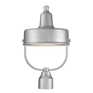 Portland Dark Sky 1-Light Galvanized Finish Steel Outdoor Weather Resistant Post Light with No Bulb Included
