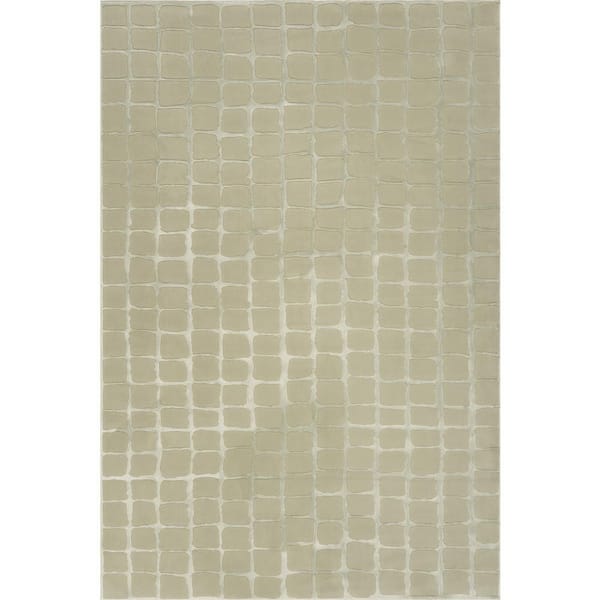Eunice Modern Machine Washable Area Light Green 7 ft. x 9 ft. Indoor Area Rug