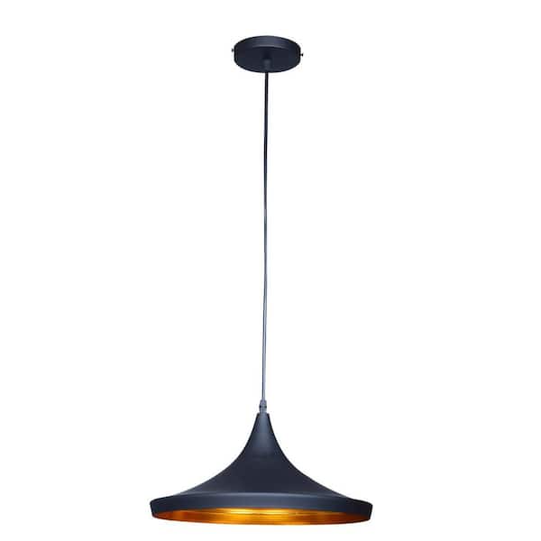 Bromi Design Berkley Black and Gold Single Light Pendant