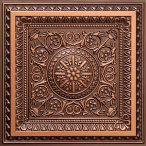 Falkirk Perth Antique Copper 2 ft. x 2 ft. Decorative Victorian Glue Up or Lay In Ceiling Tile (40 sq. ft./case)