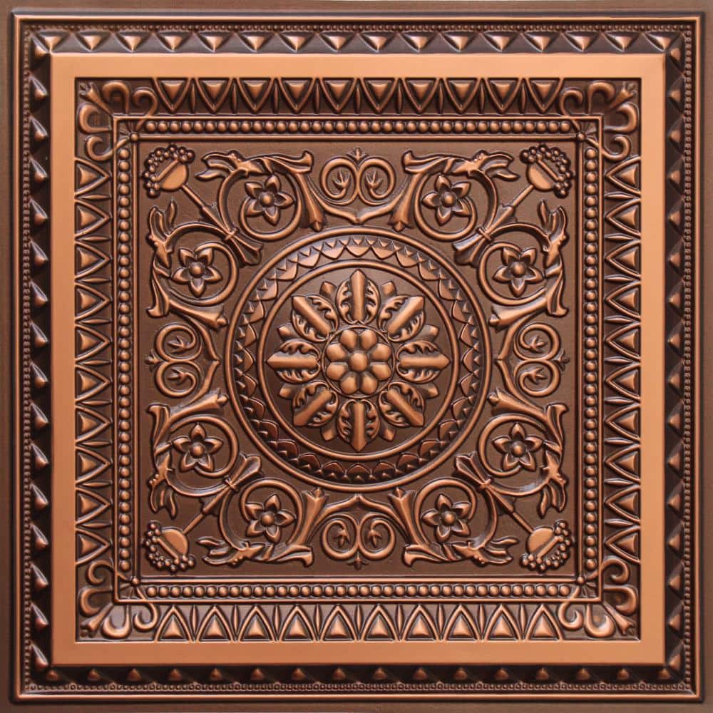 Falkirk Perth Antique Copper 2 ft. x 2 ft. Decorative Victorian Glue Up or Lay In Ceiling Tile (100 sq. ft./case) price history on PriceWatchPro