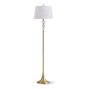 Brayden Studio® Glenna 61'' Brass Gold Traditional Floor Lamp & Reviews