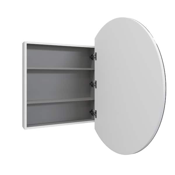 Orsa 36 in. W x 36 in. H x 4.75 in. D White Recessed Medicine Cabinet with Mirror