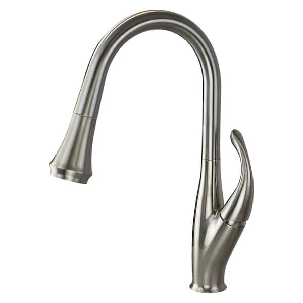 Layla Single-Handle Pull-Out Sprayer Kitchen Faucet in Luxe Stainless