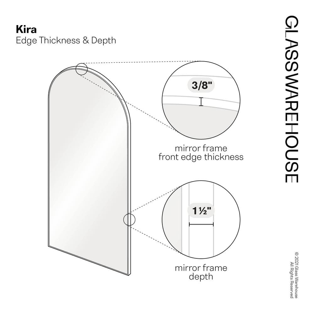 Elegant Kira 67"x30" Full-Length Bronze Wood Leaner Mirror