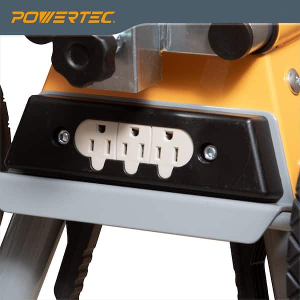 Deluxe Miter Saw Stand with Wheels and 110-Volt Power Outlet Deluxe Miter Saw Stand with Wheels and 110-Volt Power Outlet