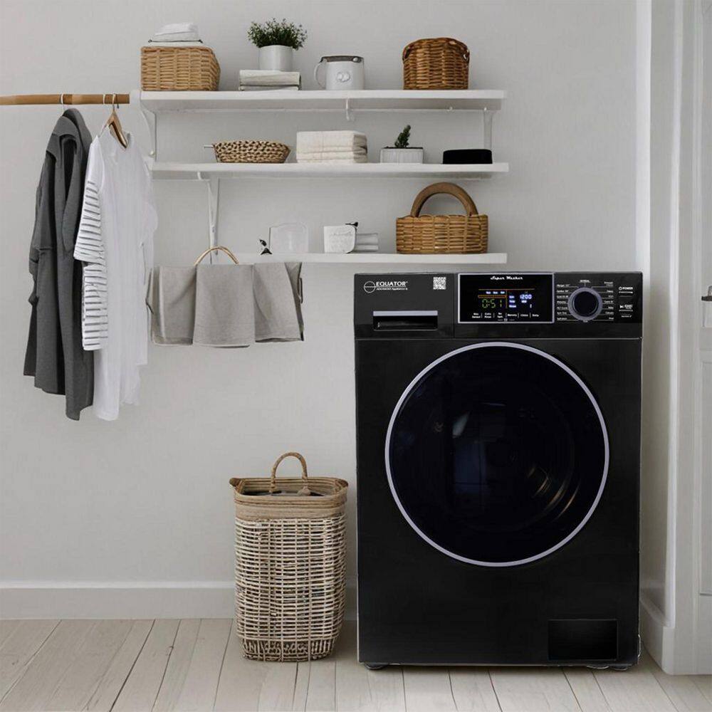 Equator Black 1.62 cu.ft. Front Load Washer with 16 Programs