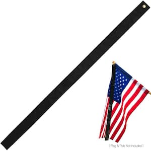 5 ft. x 2.5 in Mourning Flag Streamer Half-Mast Mourning Ribbon Double Stitched Honoring The Fallen Half