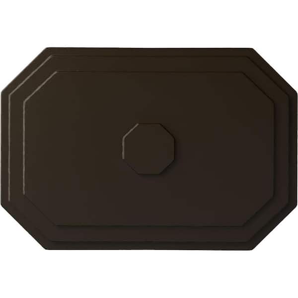 25-1/4 in. W x 17-1/4 in. H x 1-3/4 in. Felix Urethane Ceiling Medallion, Hand-Painted Stone Hearth