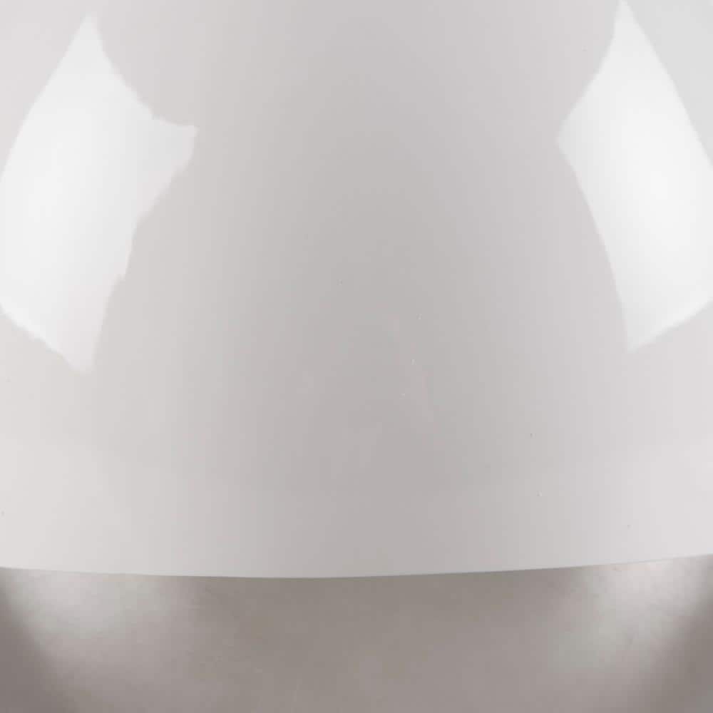 Liora 19" White and Silver Ceramic Table Lamp Set
