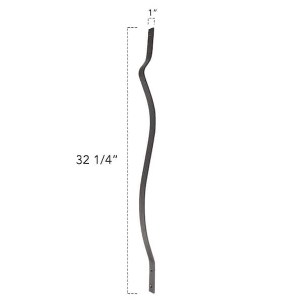 Deckorators 1 in. x 32-1/4 in. Bronze Aluminum Baroque Baluster (5-Pack)