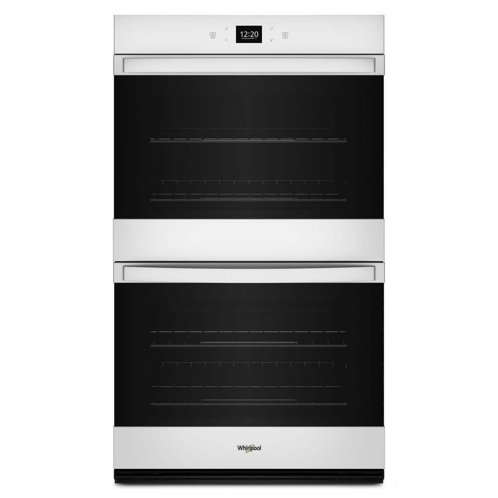 30 in. Double Electric Wall Oven with Convection and Self-Cleaning in White