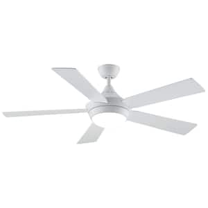 Celano V2 52 in. Integrated LED Matte White Ceiling Fan with Opal Frosted Glass Light Kit and Remote Control