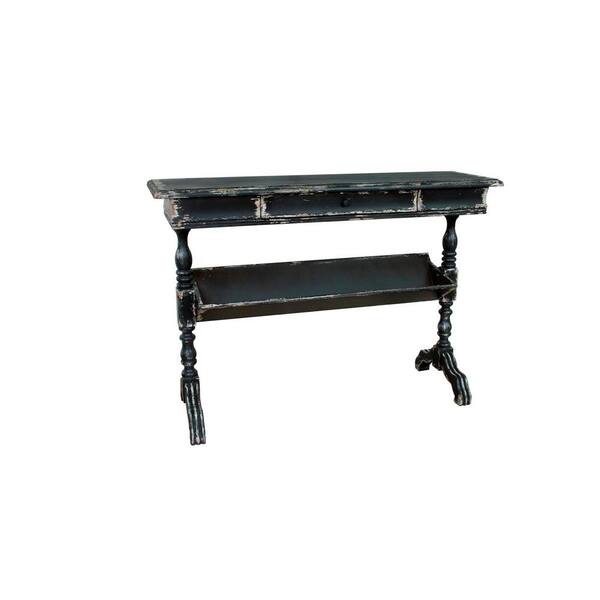 Pulaski Furniture Antique Deep Gray Jackson Storage Console Table