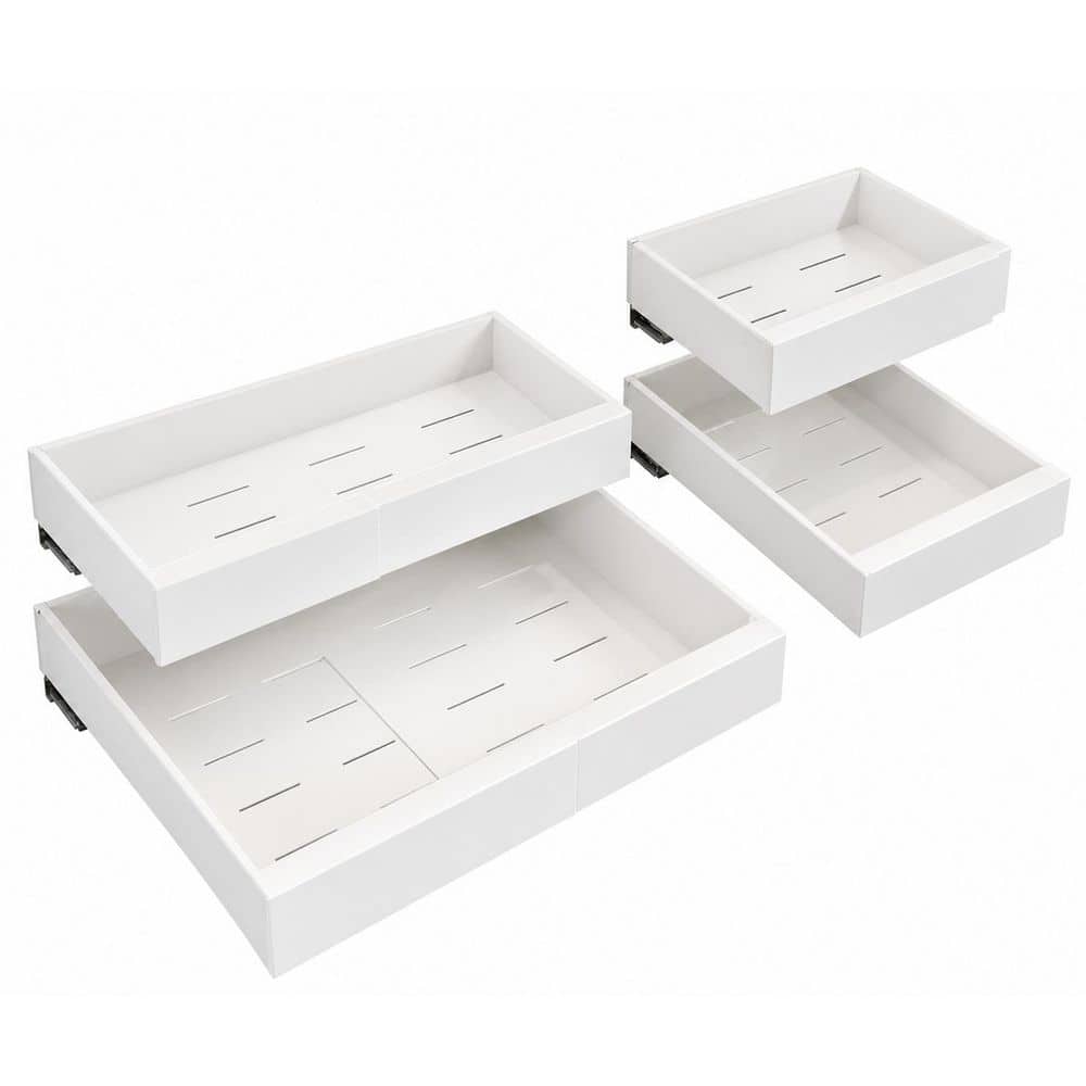 4 Pack White Steel Undermount Soft-Close Heavy Duty Expandable Drawer Slides for Cabinets, Adjustable Width price history on PriceWatchPro