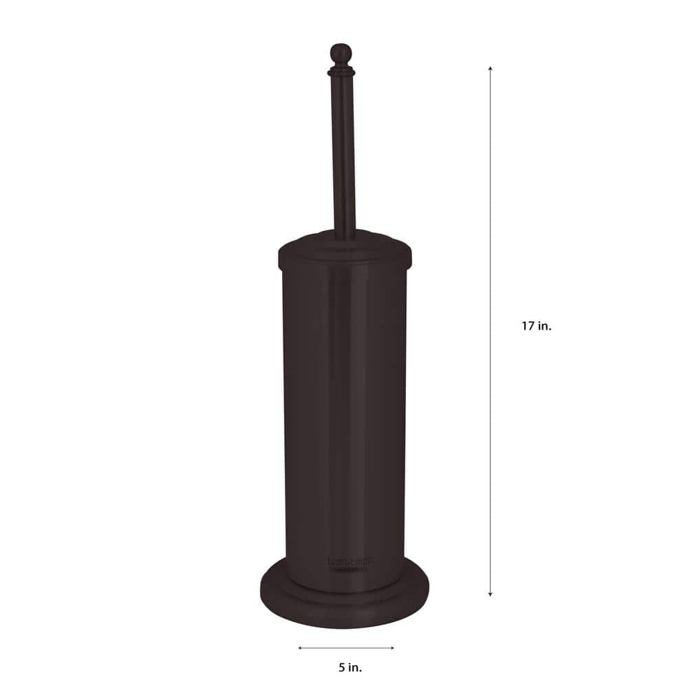 Oil-Stained Bronze Metal Toilet Brush and Holder Set