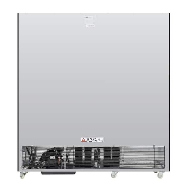 70 in. Commercial 3-Glass-Door Merchandiser Display Refrigerator, 53 cu. ft. in Black