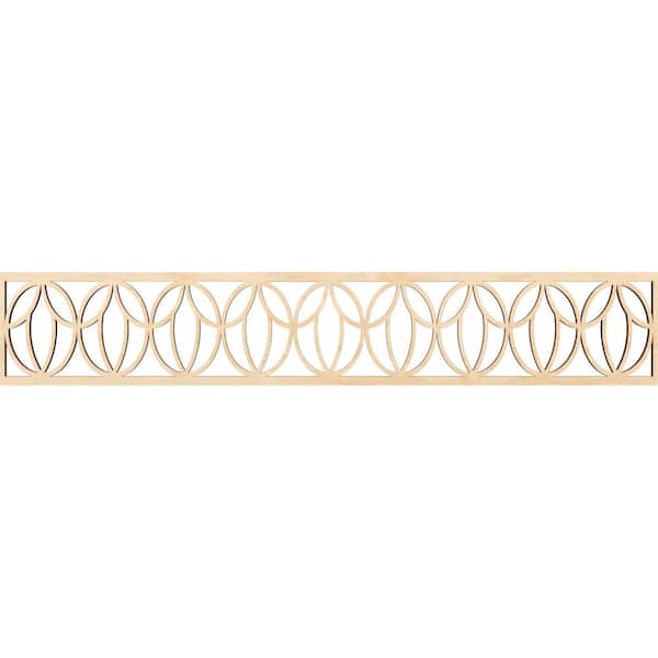 Ekena Millwork Shoshoni Fretwork 0.375 in. D x 46.625 in. W x 8 in. L Birch Wood Panel Moulding