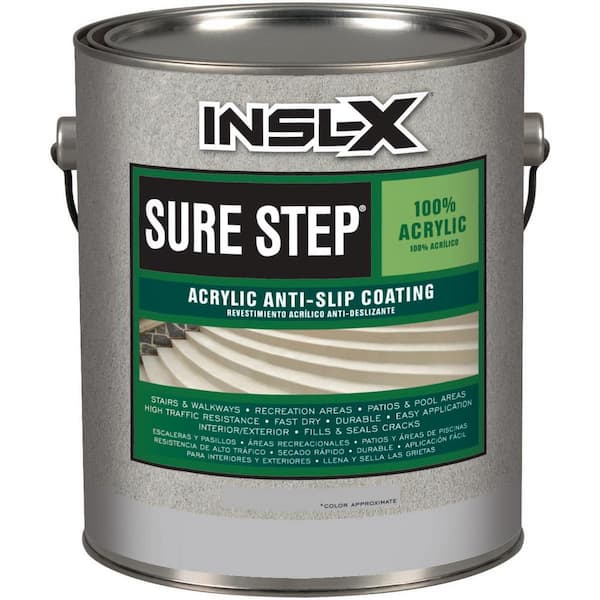 Sure Step 1 Gal. Light Gray Acrylic Interior/Exterior Anti-Slip Concrete Paint