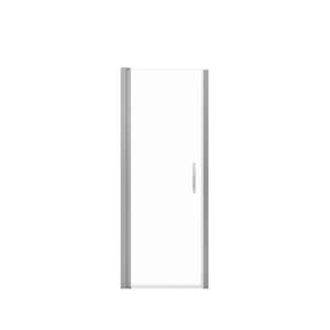 Manhattan 23 in. to 25 in. W in. x 68 in. H Pivot Frameless Shower Door with Clear Glass in Chrome