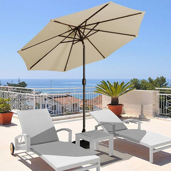deluxe patio umbrellas vrienden 10' x 10' Umbrella w/ Lights
