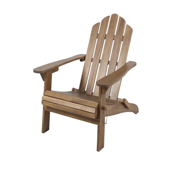 Tidoin Classic Dark Brown Foldable Wood Adirondack Chair
