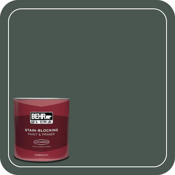 BEHR ULTRA 1 qt. #ECC-45-3 Conifer Extra Durable Flat Interior Paint & Primer
