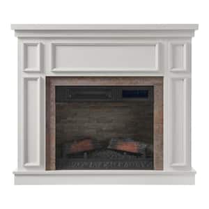 Granville 43 in. W Freestanding Convertible Media Console Electric Fireplace in Antique White