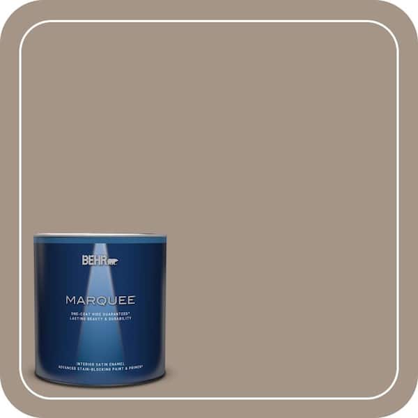 BEHR MARQUEE 1 qt. Home Decorators Collection #HDC-NT-04A Clay One-Coat Hide Satin Enamel Interior Paint & Primer