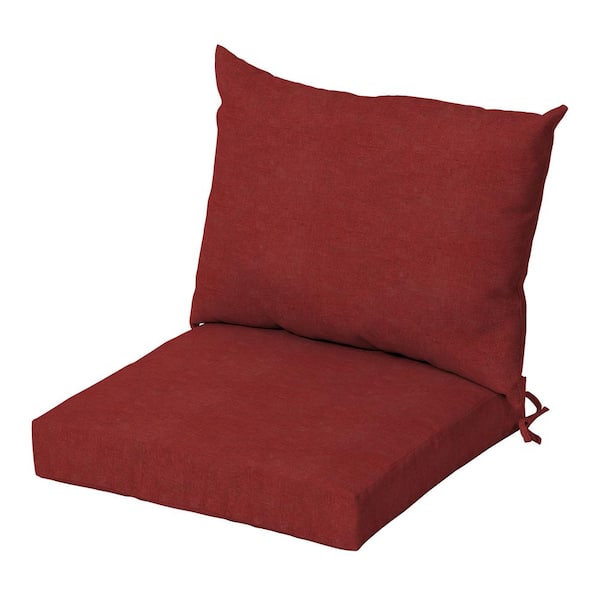 ARDEN 21 x 17 Oceantex Outdoor Deep Seating Lounge Dining Chair Cushion Set, Nautical Red