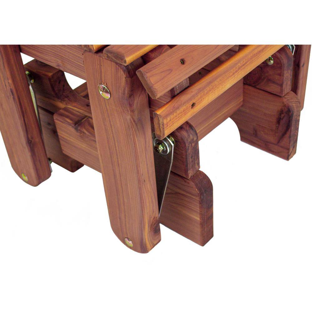 Handcrafted Aromatic Red Cedar Outdoor Gliding Ottoman
