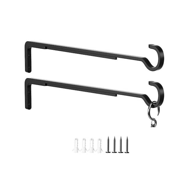 8 in. 2 Pack Heavy Duty Outdoor Plant Hangers for Plants Iron Plant Brackets with Metal Plant Hooks for Hanging Lantern