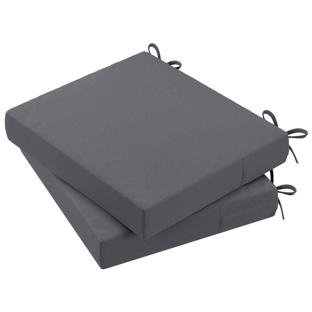 18 in. x 16 in. x 3 in. Outdoor Rectangular Dining Chair Seat Cushion for P